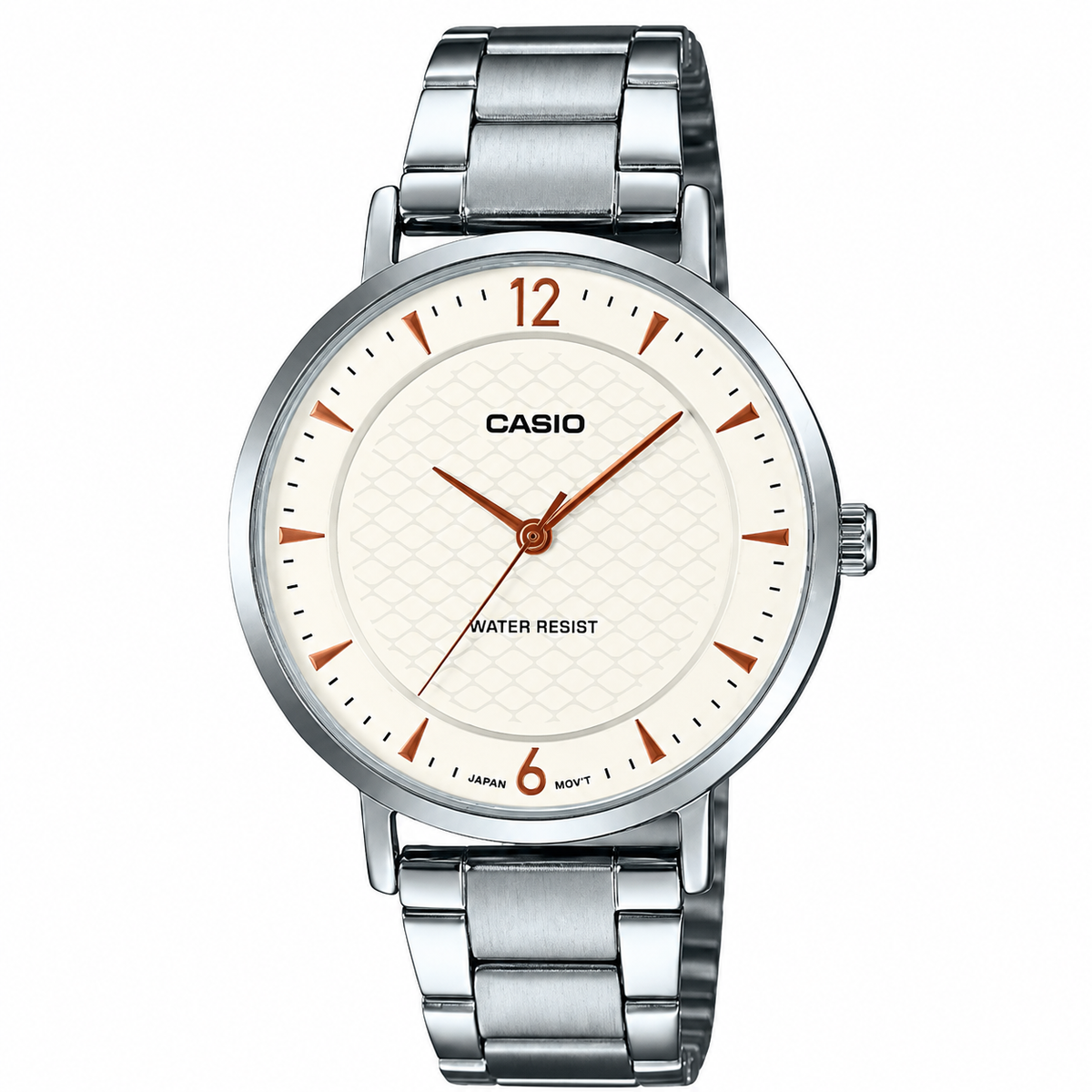 LTP-VT04D-7ADF - Casio Women's Watch with Silver Bracelet and White Dial