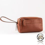 شنطة يد جلد طبيعي بمقبض , جيب في المنتصف و جيب أمامي للرجال من سيفن كيه, هافان