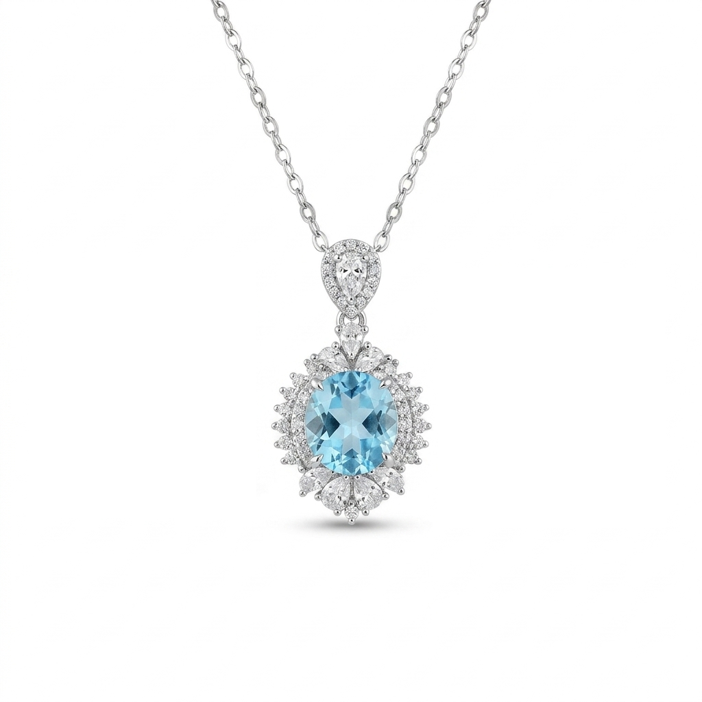 925 Silver Royal Blue Gem Jewelry Set