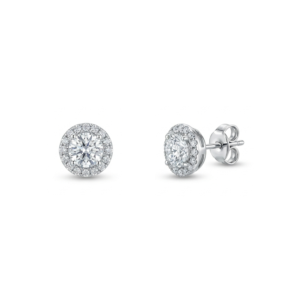 925 Silver Jewelry Set with Sparkling Stone – Elegant Necklace and Earrings