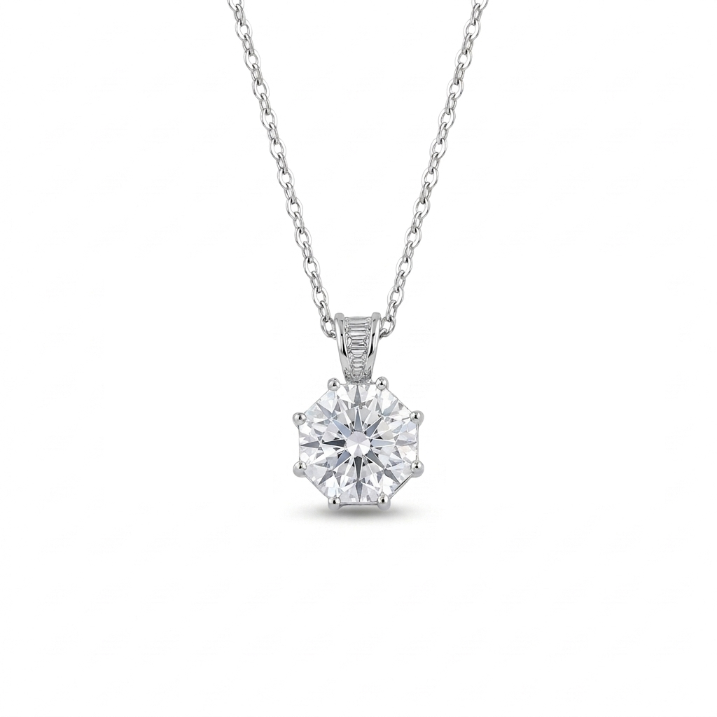 925 Silver Set with Sparkling Star Stone