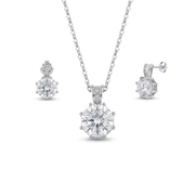 925 Silver Set with Sparkling Star Stone