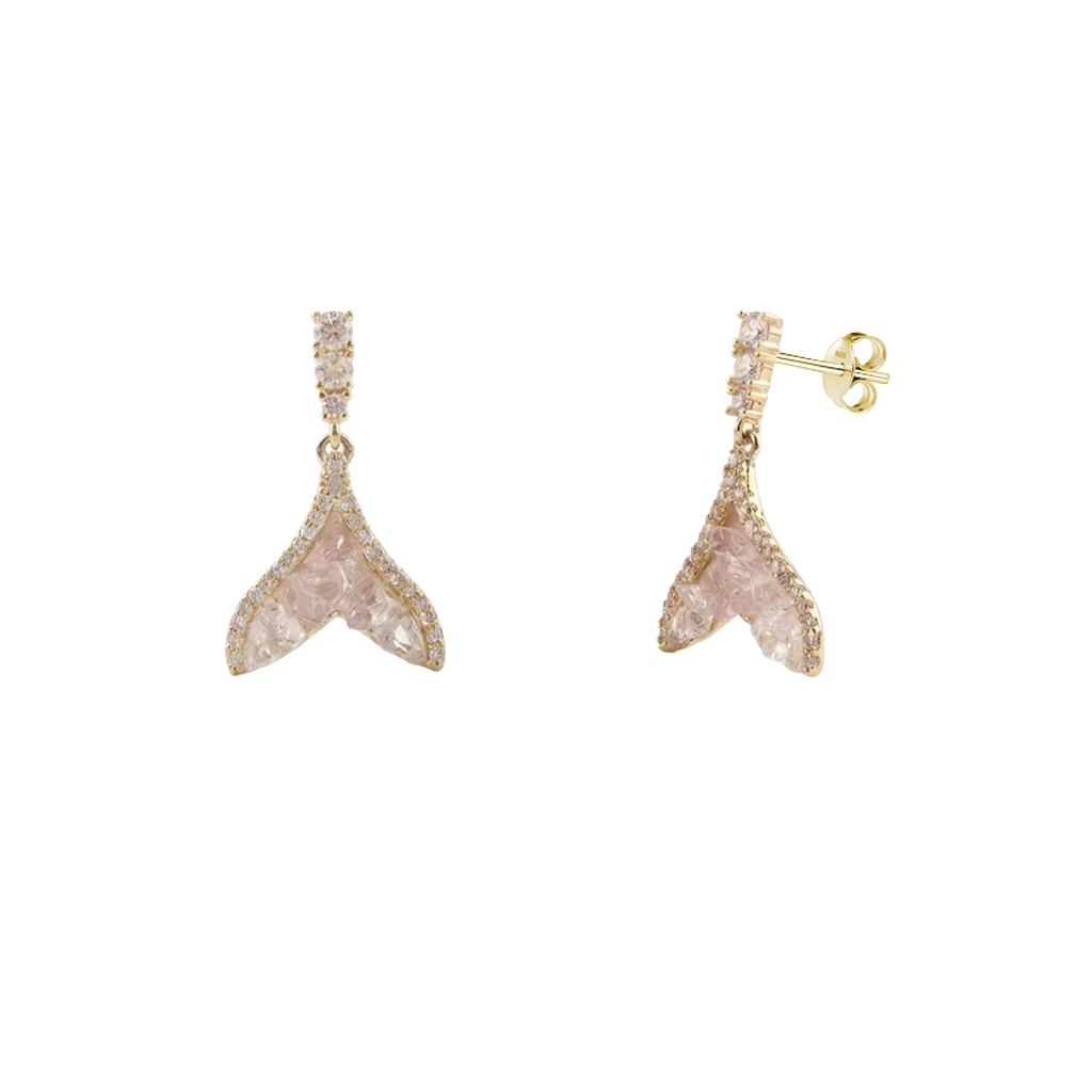 925 Silver Gold-Plated Mermaid Design Set – Necklace and Earrings