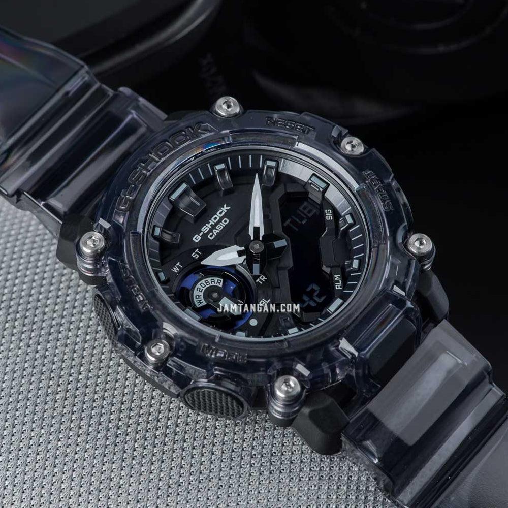 GA-2200SKL-8ADR – Casio G-Shock Men's Analog-Digital Transparent Watch in Smoky Grey with Resin Strap