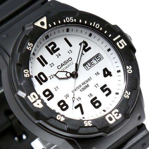 Casio Analog Men’s Watch – White Dial and Black Resin Band