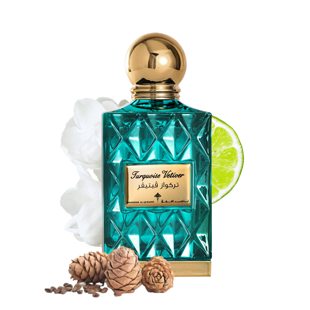 عطر تركواز فيتيفر من إبراهيم القرشي – أو دو بارفان – 75 مل – للجنسين