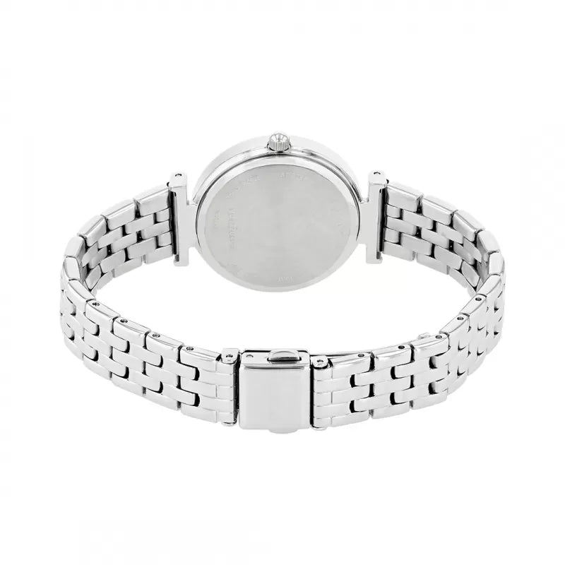 ساعة سيتيزن كوارتز للنساء بسوار من الستانلس ستيل فضي، ER0210-55Y