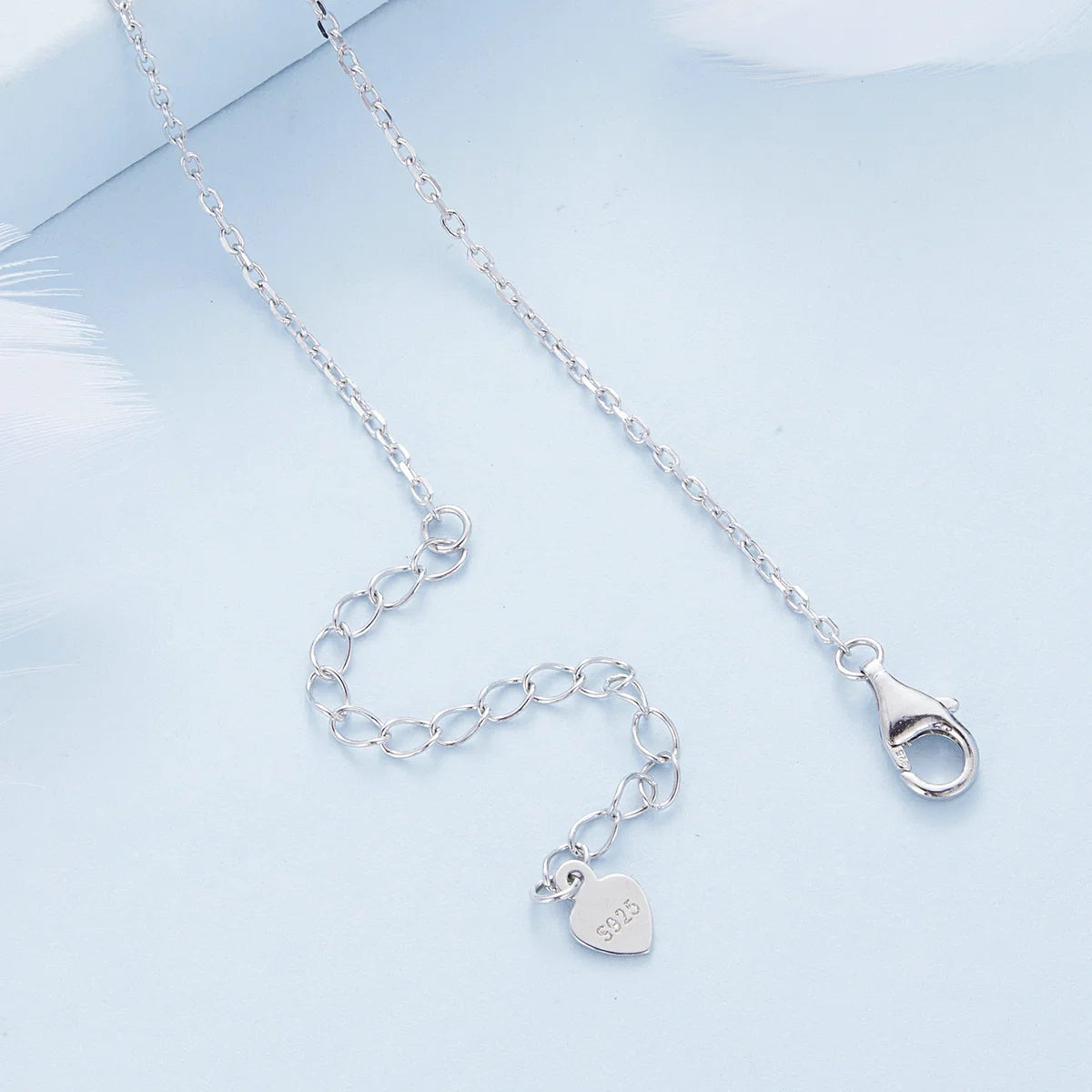 925 Silver Necklace with a Shiny Colorful Butterfly