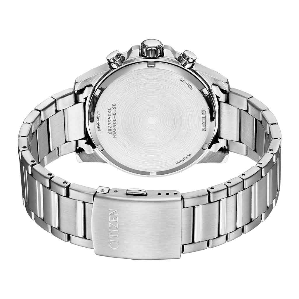 Citizen Quartz Men's Watch with Stainless Steel Bracelet and Green