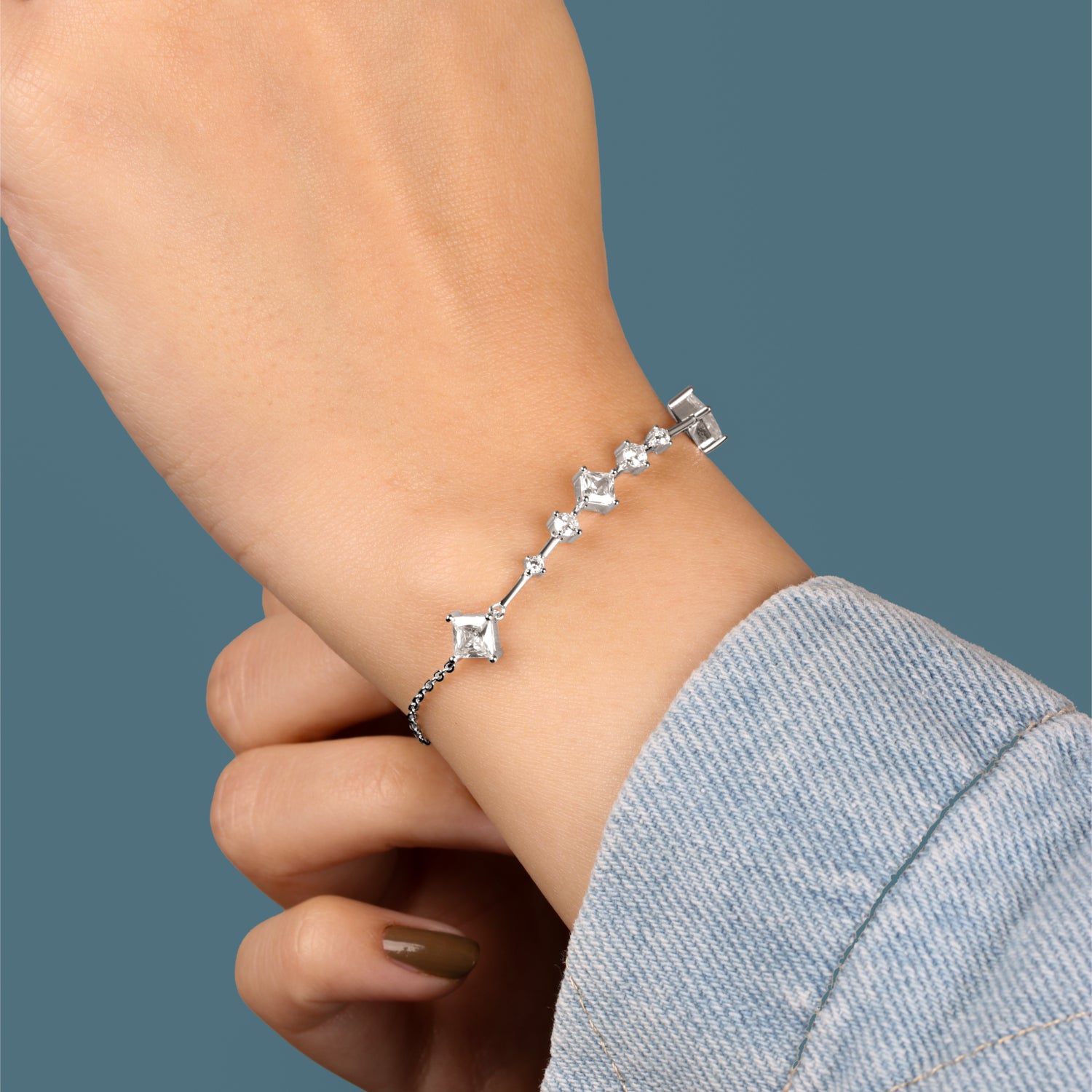 إنسيال فضة 925 مرصّع بزركون أشكال مختلفة