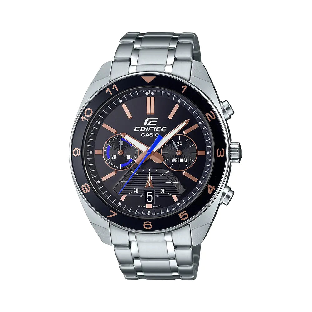 Casio Edifice Men's Stainless Steel Chronograph Wrist Watch EFV-590D-1AVUDF – Silver
