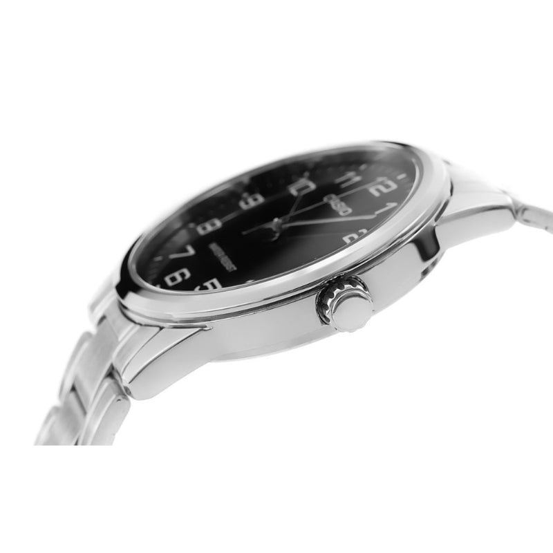 كاسيو ساعة رجالية سوار ستانلس ستيل أنالوج بعقارب قطرها 40 مم – فضي MTP-V001D-1BUDF