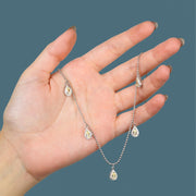 عقد اللوزة الأصفر فضة عيار 925