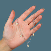 عقد اللوزة مرصغ بالزركون الاصفر فضة عيار 925