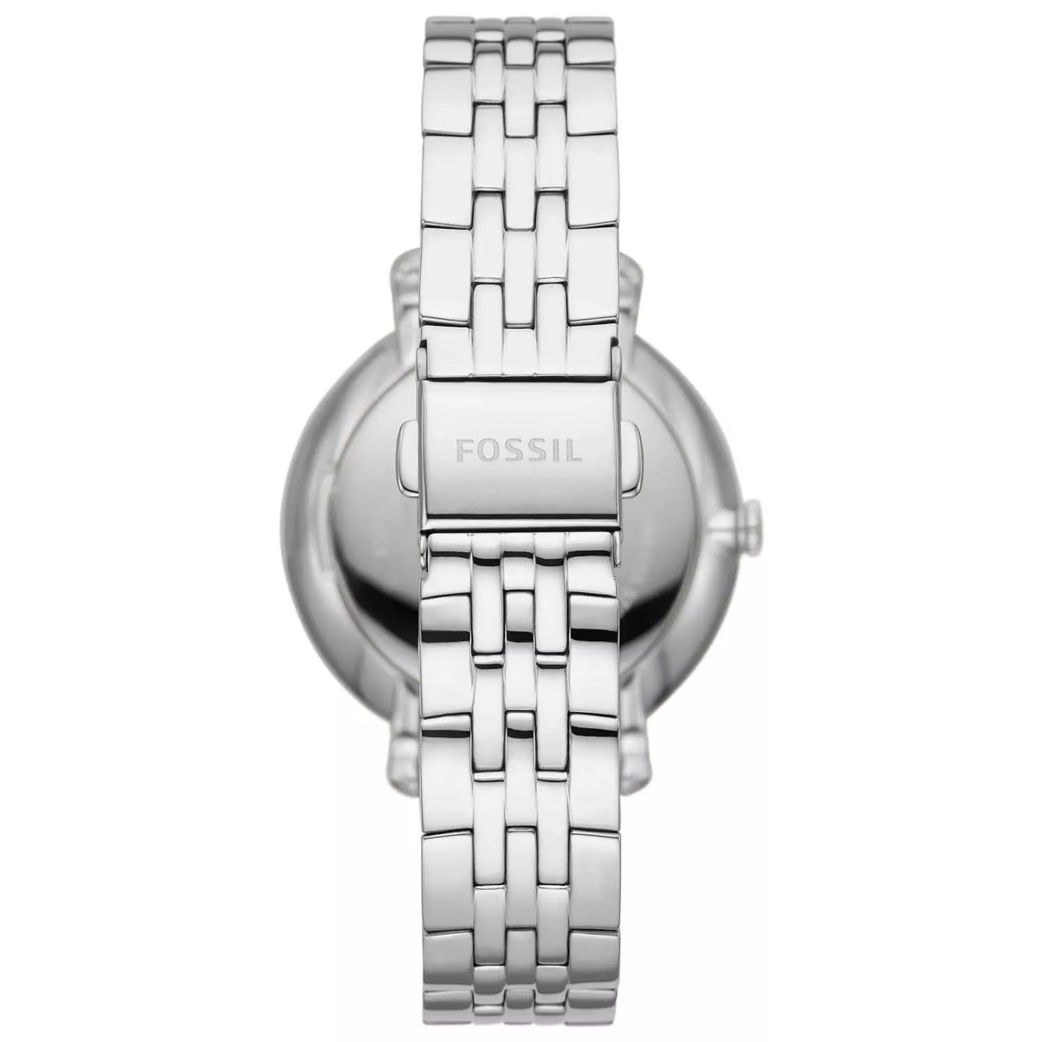 ساعة فوسيل للنساء بسوار من الستانلس ستيل وميناء صدفي بميزة مراحل القمر ES5164