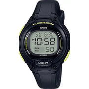 LW-203-1BVDF – Casio Digital Sports Watch for Women in Black with Yellow Accents