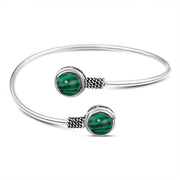Malachite 925 Silver Bangle
