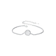 Shiny Zircon Bracelets With A Rose Design 925 Sterling Silver