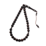 سبحة كوك لوكس 33 حبة مدورة مطعّمة فضة