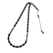 سبحة كوك لوكس 33 حبة مطعّمة فضة ملونة