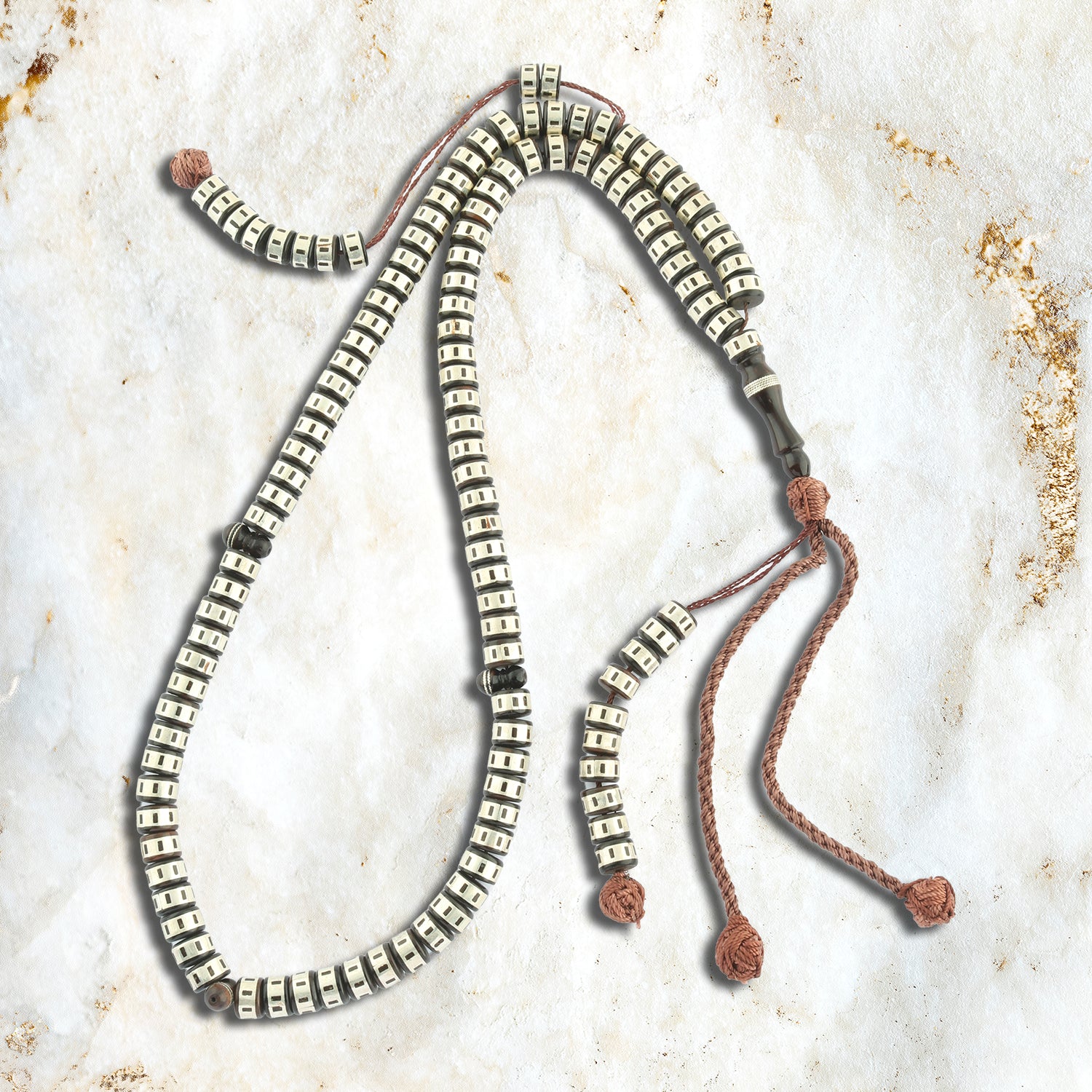 سبحة كوك لوكس تراثية 99 حبة فضة 999