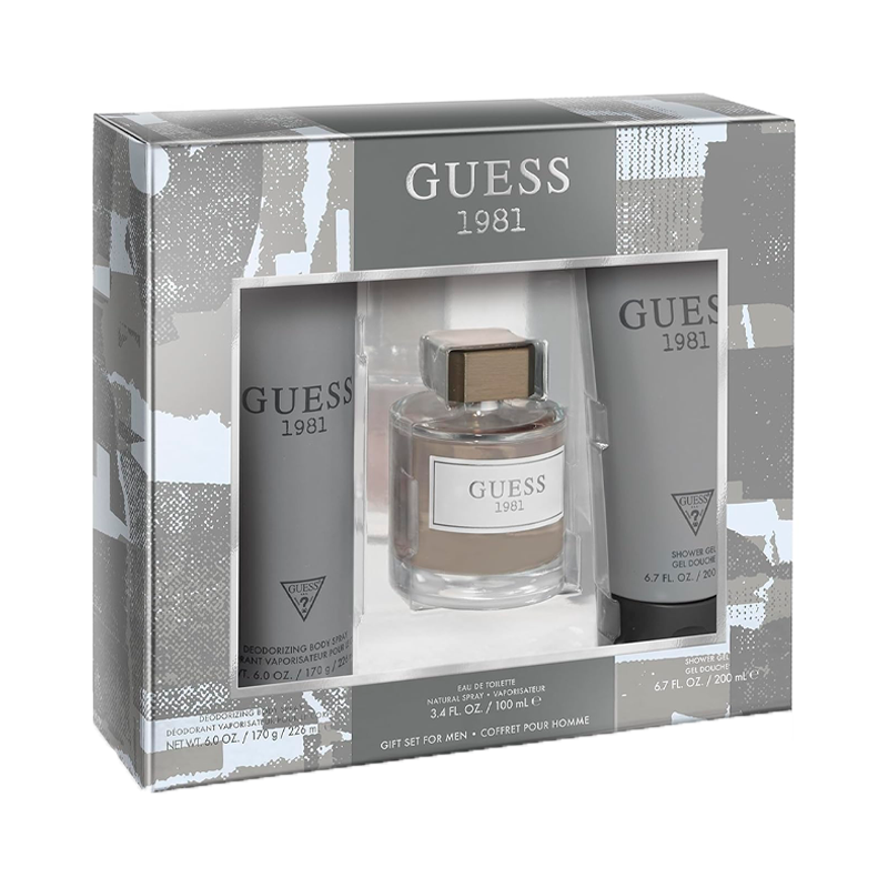 Guess 1981 For Men Set – Eau de Toilette 100ml + Shower Gel 200ml + Body Spray
