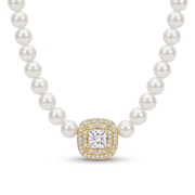 925 Silver Royal Pearl Necklace – Gold Plated