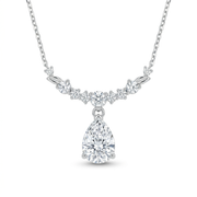 925 Silver Dangle Teardrop Necklace