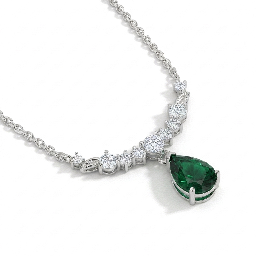 925 Silver Delicate Teardrop Necklace