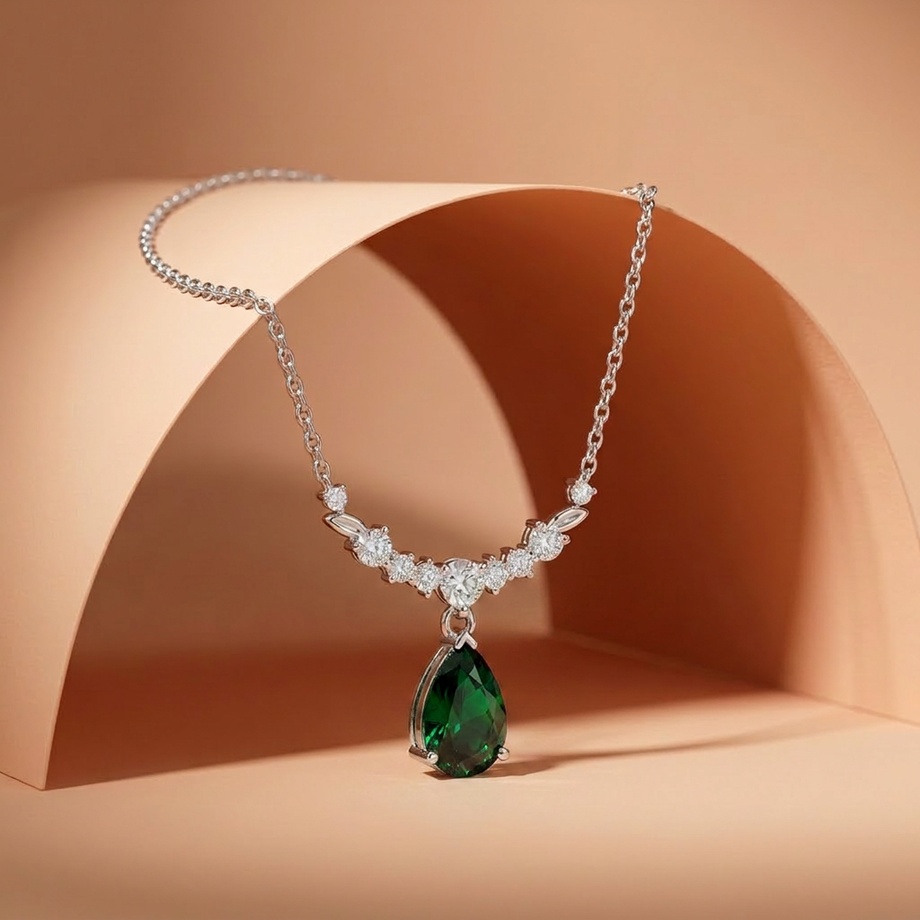 925 Silver Delicate Teardrop Necklace