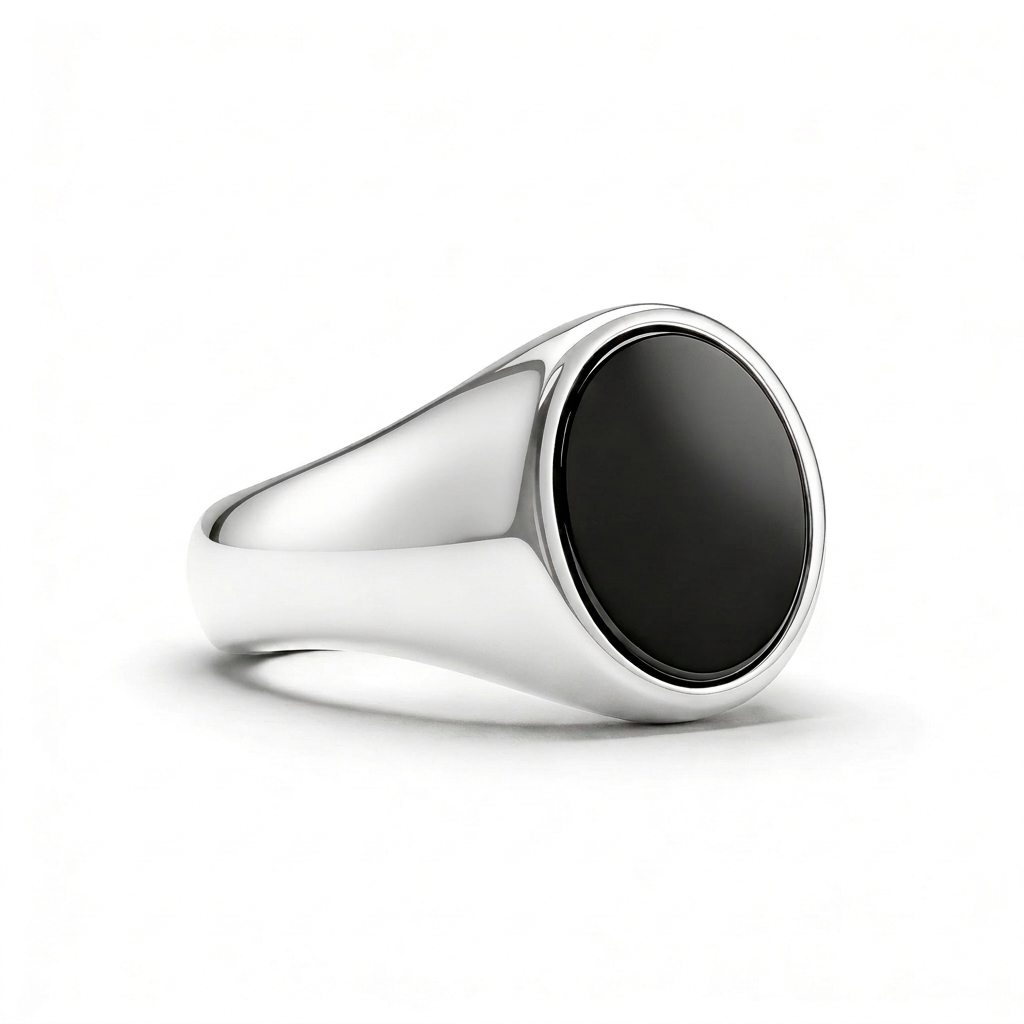 Men’s 925 Silver Ring with Black Onyx Stone