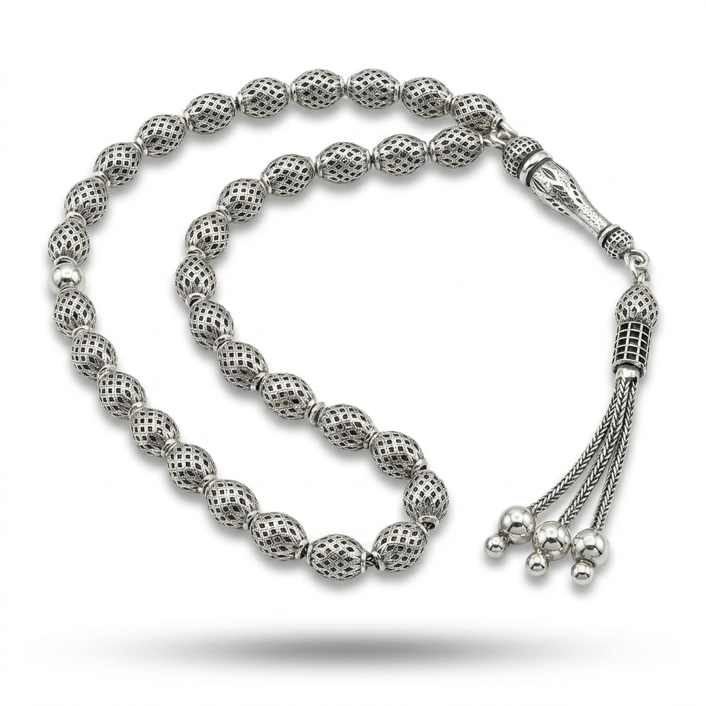 925 Silver Men's 33 Beads Traditional 