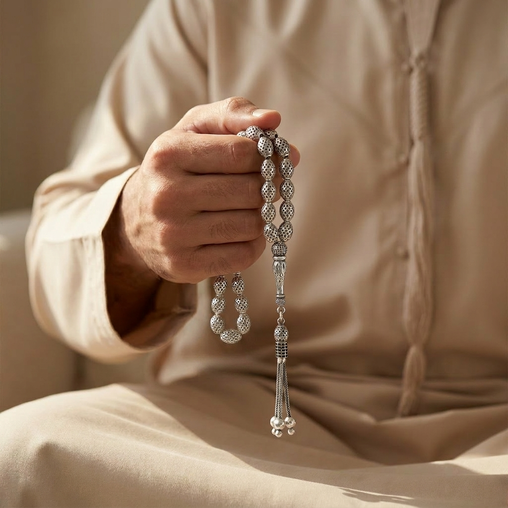 925 Silver Men's 33 Beads Traditional 