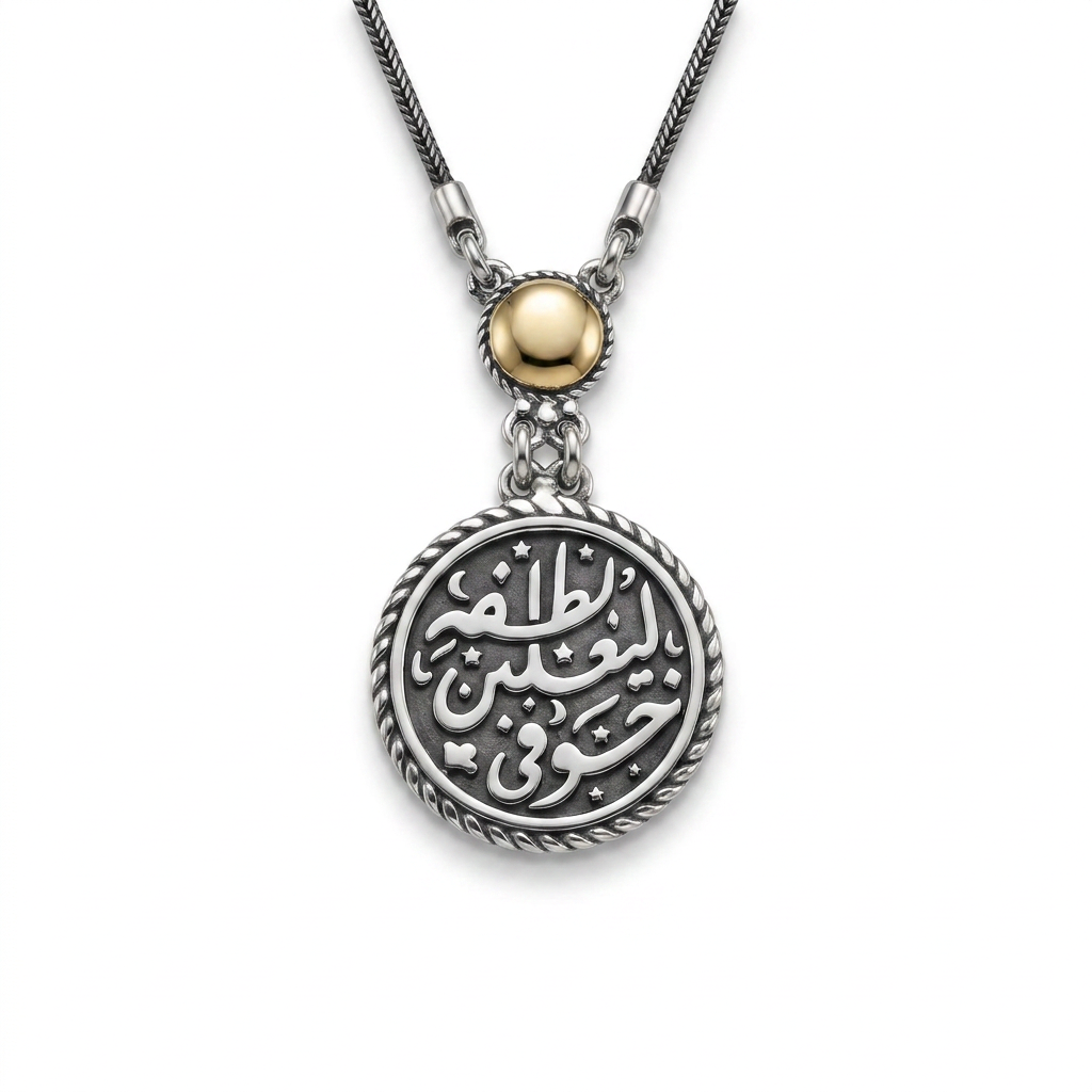 عقد فضة مطعم نحاس مصري حريمي عيار 925 (ليغلبن لطفه خوفي)