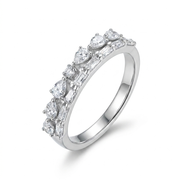 925 Silver Ring Fully Adorned with Zircon