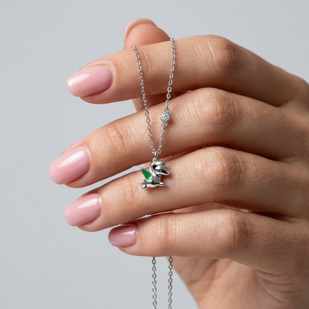 Green Winged Horse Necklace