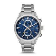 Sergio Tacchini Men's Chronograph Watch – Blue Dial & Silver Stainless Steel Bracelet