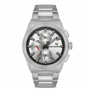Sergio Tacchini Men's Chronograph Watch – Silver Dial & Silver Stainless Steel Bracelet
