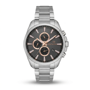 Sergio Tacchini Men's Chronograph Watch – Grey Dial & Silver Stainless Steel Bracelet