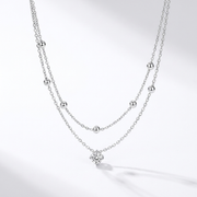 Dangling Moissanite 925 Silver Necklace