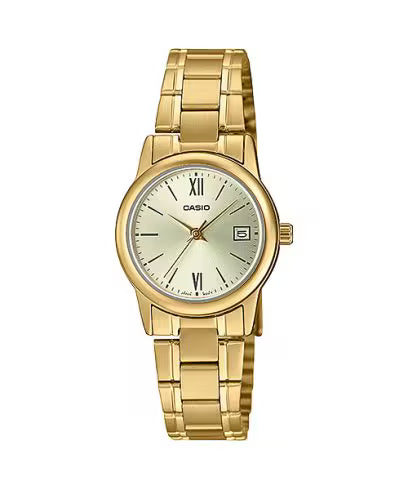 Casio Champagne Dial Gold-tone Bracelet Women's Watch