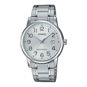 Casio Men's Analog Watch – Silver Dial, Stainless Steel Case & Bracelet
