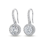 925 Silver Delicate Earrings Fully Encrusted with Small Stones