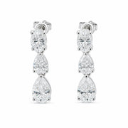 Graduated Zircon Earrings 925 Silver