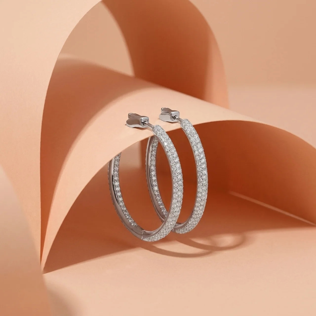Sparkling 925 Silver Earrings with Delicate Zircon Details