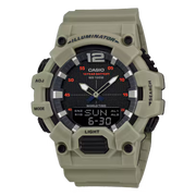Casio Men's Analog-Digital Watch – Khaki Resin Case & Band