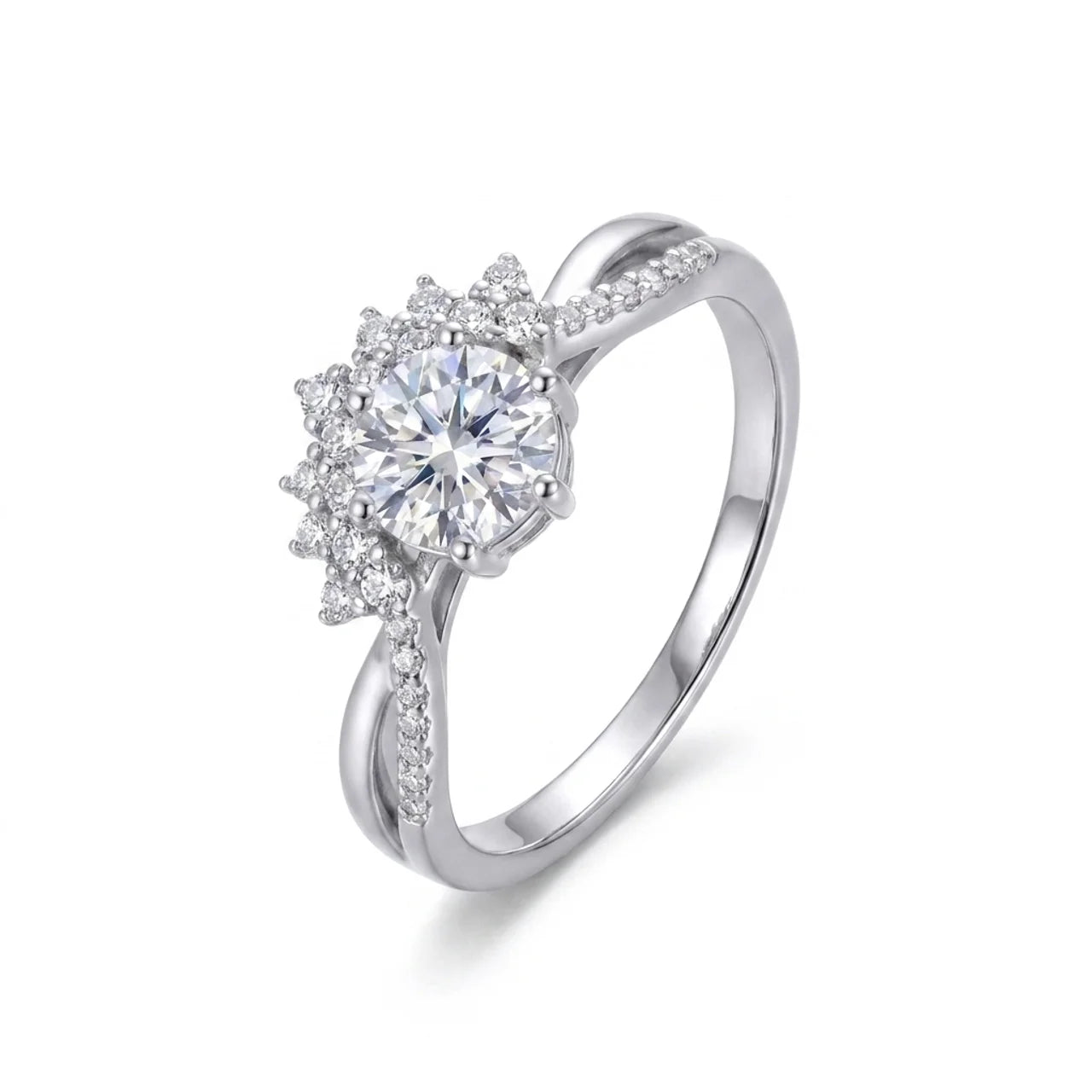 925 Silver Ring with Delicate Crown Details