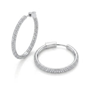 Sparkling 925 Silver Earrings with Delicate Zircon Details