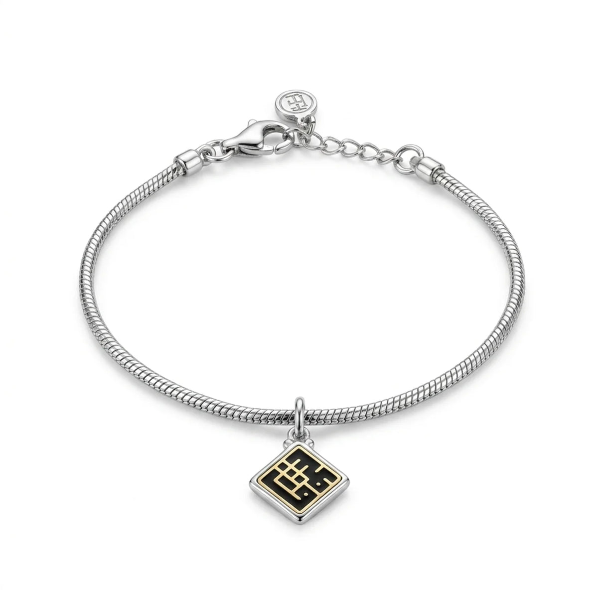 Silver Bracelet with Shawq Pendant - 925 Sterling Silver