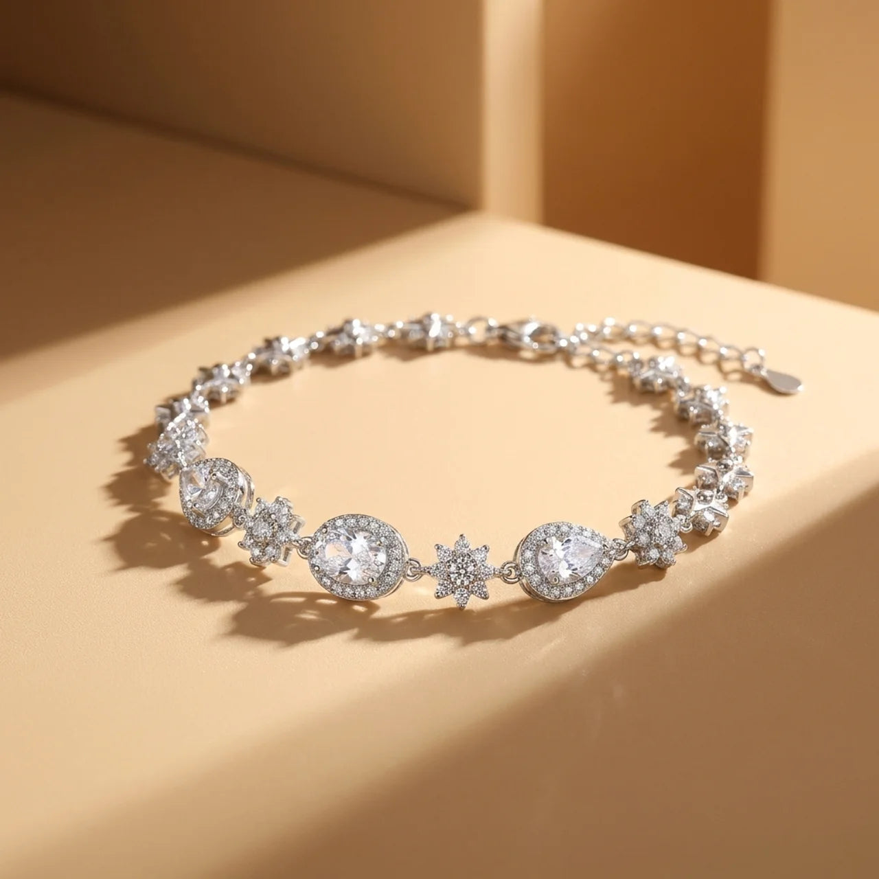 925 Silver Bracelet with Sparkling Stones in a Luxurious Design